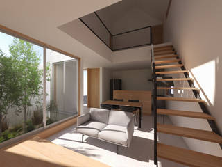 南桜塚の家, triowood architect office triowood architect office 모던스타일 거실