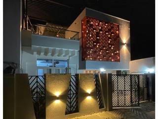 Residence at Malviyanagar Jaipur , Opame Architects Opame Architects Bungalows