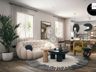 Miami and Dordogne House, HANSconstruction HANSconstruction Modern Oturma Odası