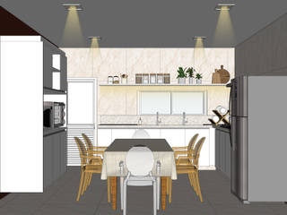 Cozinha Francineide, Janela Arquitetura Janela Arquitetura Modern kitchen