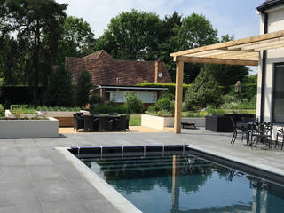 Contemporary Garden with Swimming Pool, Lush Garden Design Lush Garden Design Modern Garden