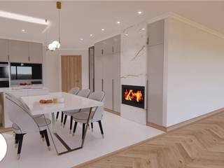 Projeto - Arquitetura de Interiores - Cozinha AH, Areabranca Areabranca KitchenCabinets & shelves