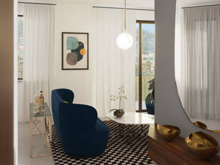 A casa di un single, marco olivo marco olivo Hành lang, sảnh & cầu thang phong cách chiết trung