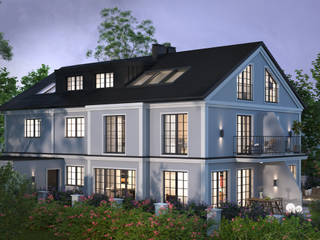 Two Family house in Haar, OBLIK3D OBLIK3D Mehrfamilienhaus