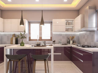 The perfect interior design for a kitchen..., Monnaie Interiors Pvt Ltd Monnaie Interiors Pvt Ltd مطبخ خشب Wood effect