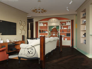 Неорусский стиль на Профсоюзной., IvE-Interior IvE-Interior Eclectic style living room