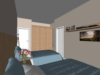 Suíte Francineide, Janela Arquitetura Janela Arquitetura Modern Bedroom