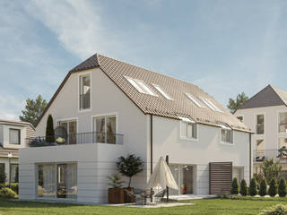 2 Mehrfamilienhäuser in München, OBLIK3D OBLIK3D บ้านขนาดเล็ก