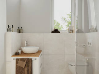 Mehrfamilienhaus in Deutschland , OBLIK3D OBLIK3D Modern Bathroom