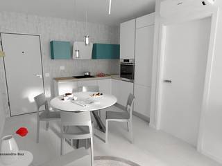 Progetto appartamento mare, Arredatore Alessandro Boz Arredatore Alessandro Boz Cucina moderna Bianco