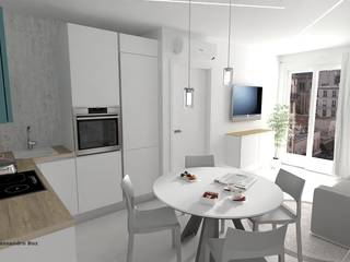 Progetto appartamento mare, Arredatore Alessandro Boz Arredatore Alessandro Boz Cucina moderna Bianco