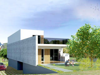 Patio Houses - 2 Habitações Unifamiliares, darq - arquitectura, design, 3D darq - arquitectura, design, 3D Villas Concrete