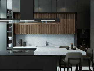 ГАЗЕТНЫЙ, Yurov Interiors Yurov Interiors Minimalist kitchen