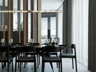 ГАЗЕТНЫЙ, Yurov Interiors Yurov Interiors Minimalist dining room