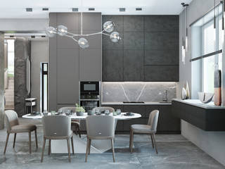 ПАВЛОВЫ ОЗЕРА, Yurov Interiors Yurov Interiors Cozinhas minimalistas