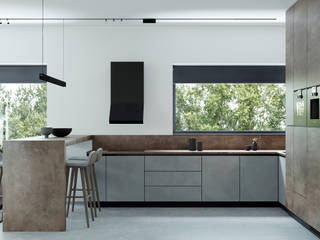 ЗАГОРОДНЫЙ ДОМ, Yurov Interiors Yurov Interiors Cocinas minimalistas