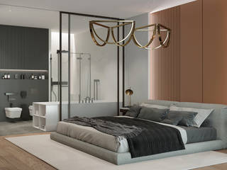 ЖК ВТБ АРЕНА, Yurov Interiors Yurov Interiors Chambre minimaliste