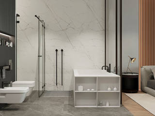 ЖК ВТБ АРЕНА, Yurov Interiors Yurov Interiors Minimalist style bathroom