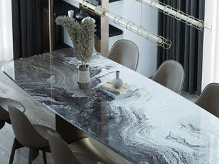 ЖК ЦАРЕВ САД, Yurov Interiors Yurov Interiors Minimalist dining room