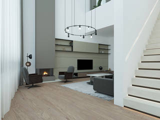 БЕРЕЗКИ, Yurov Interiors Yurov Interiors Salones minimalistas