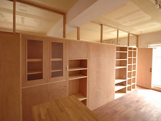 東品川の家, 大庭建築設計事務所 大庭建築設計事務所 Living room Wood Wood effect