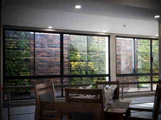 Retirement Village - Dining Area Vertical Garden and Waterfall, Modiwall Vertical Gardens Modiwall Vertical Gardens Commercial spaces