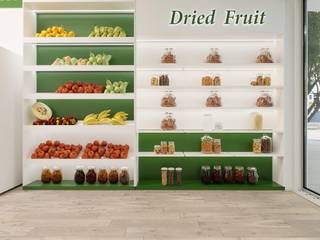 SK Fruits imported fruit and pure juice shop project, Anviethouse Anviethouse Commercial spaces Plywood