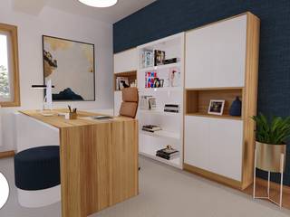 Projeto - Design de Interiores - Escritório AE, Areabranca Areabranca Modern Study Room and Home Office