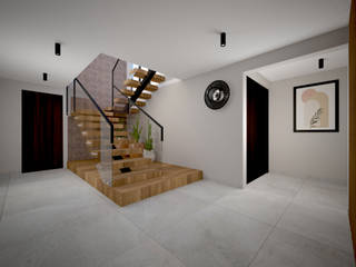 Interiorismo residencial - Casa Agua Bendita, DOMMA ARQ + INTERIORISMO DOMMA ARQ + INTERIORISMO Escaleras