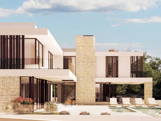 Empar House, villa de lujo en Mallorca, e20 Arquitectos e20 Arquitectos Villas Piedra Beige