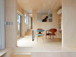小さな地形の家, 一級建築士事務所 GLA 一級建築士事務所 GLA Scandinavian style dining room