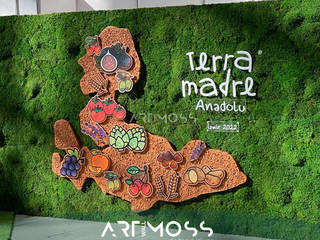 Terra Madre Fuar Stand Yosun Uygulaması, Dikey Bahçe & Yosun Duvar - Art Wall Moss Dikey Bahçe & Yosun Duvar - Art Wall Moss Mediterranean walls & floors