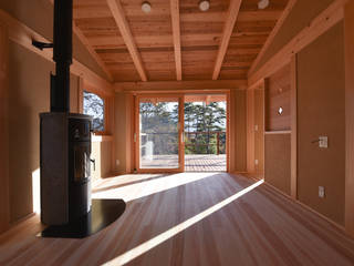 風の森の土壁, 水野設計室 水野設計室 Asian style living room Wood Wood effect