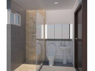 DISEÑO INTERIOR , Studio Conceptual ARQUITECT Studio Conceptual ARQUITECT Modern style bathrooms Stone