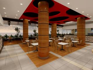 PLAZOLETA DE COMIDAS , Studio Conceptual ARQUITECT Studio Conceptual ARQUITECT Modern dining room Wood-Plastic Composite