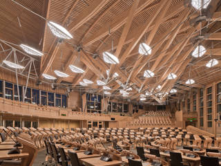 Scottish Parliament Debating Chamber, EFLA | Kevan Shaw Lighting Design EFLA | Kevan Shaw Lighting Design Espaços comerciais