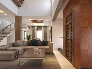 Best Interior design areas, Monnaie Interiors Pvt Ltd Monnaie Interiors Pvt Ltd Ruang Keluarga Modern Kayu Wood effect