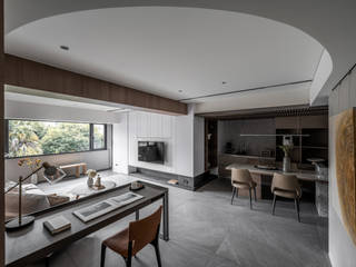 台北泉州街Y宅, 泱禾設計 泱禾設計 Modern living room