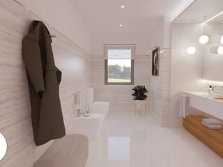 Projeto - Design de Interiores - WC Serviço AH, Areabranca Areabranca Ванная комнатаДекор