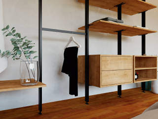 Roupeiro FLEX - Estrutura modular, Movimar Movimar Modern style dressing rooms Wood Wood effect