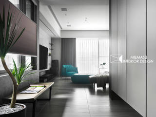 高過岸 / Residential K, 域見室所設計 MIEMASU INTERIOR DESIGN 域見室所設計 MIEMASU INTERIOR DESIGN 現代風玄關、走廊與階梯