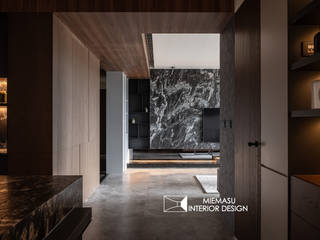 墨香 / Residential H, 域見室所設計 MIEMASU INTERIOR DESIGN 域見室所設計 MIEMASU INTERIOR DESIGN Modern Living Room