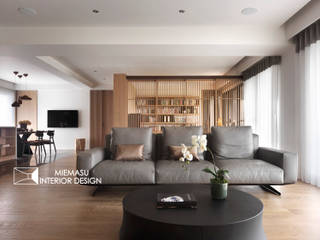 映東騰 / Refletion, 域見室所設計 MIEMASU INTERIOR DESIGN 域見室所設計 MIEMASU INTERIOR DESIGN Salas de estilo asiático