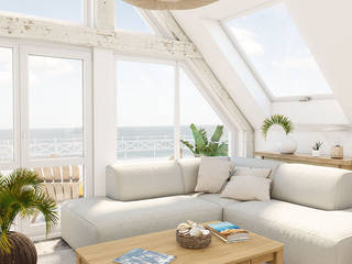 Beach House Styles, Homepoet GmbH Homepoet GmbH Mediterrane Wohnzimmer