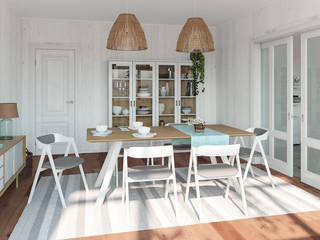 Beach House Styles, Homepoet GmbH Homepoet GmbH Mediterrane Esszimmer