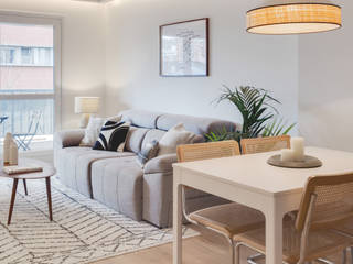 Decoración Minimalista en Color Blanco para Apartamentos, Estudio Laura Gayo Estudio Laura Gayo Livings de estilo minimalista