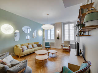 Un plateau de duplex ré-agencé et re-décoré, Parisdinterieur Parisdinterieur Eclectic style living room