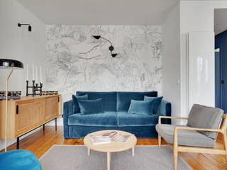 Un appartement destiné à la location sous les toits parisiens, Parisdinterieur Parisdinterieur Modern living room