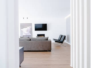 Remodelação de Moradia Unifamiliar, Triplo Conceito, arquitetura & design de interiores Triplo Conceito, arquitetura & design de interiores Modern Living Room