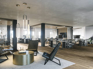 Interior visualization of office space in Munich, Render Vision Render Vision